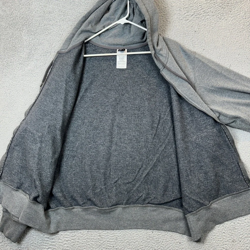 The North Face Hoodie Mens XL Full Zip Gray Sweatshirt Drawstring Pockets Logo